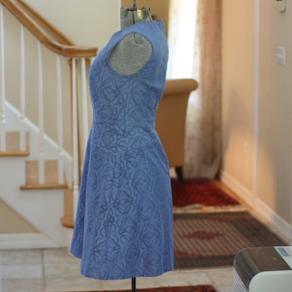 J. CREW Blue Lace-like Sleeveless Dress - Picture 2 of 6